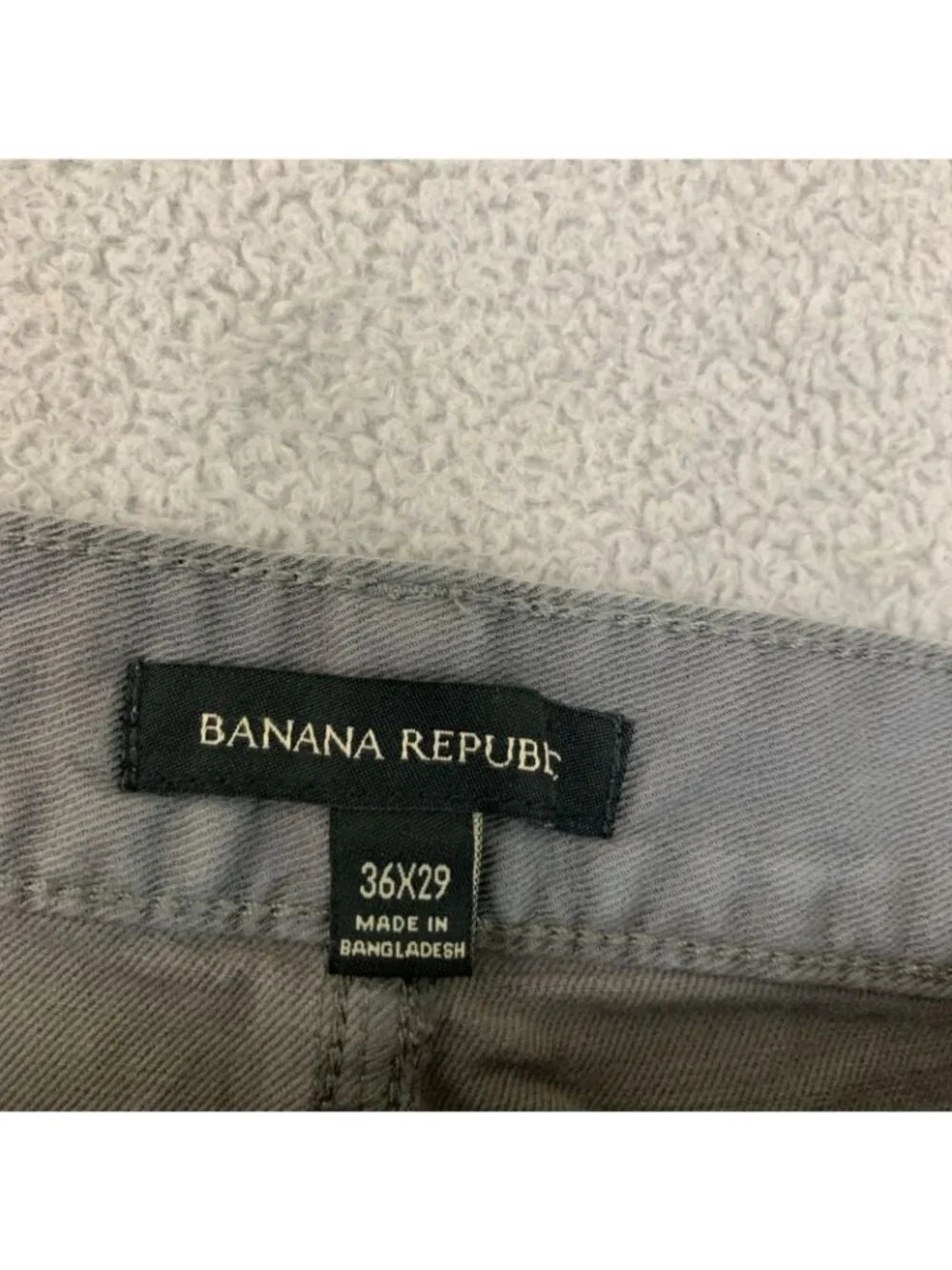 Banana Republic 5 Pocket Men's 36x29 Gray Slim Fit Chino Pants